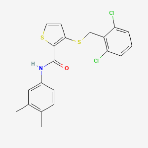 molecular formula C20H17Cl2NOS2 B2358937 3-[(2,6-Dichlorbenzyl)sulfanyl]-N-(3,4-Dimethylphenyl)-2-thiophencarboxamid CAS No. 251097-40-2