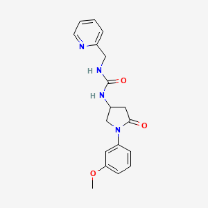 molecular formula C18H20N4O3 B2358942 1-(1-(3-甲氧基苯基)-5-氧代吡咯烷-3-基)-3-(吡啶-2-基甲基)脲 CAS No. 891096-62-1