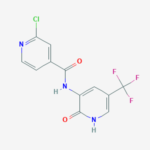 molecular formula C12H7ClF3N3O2 B2358952 2-chloro-N-[2-oxo-5-(trifluoromethyl)-1,2-dihydropyridin-3-yl]pyridine-4-carboxamide CAS No. 1356718-44-9