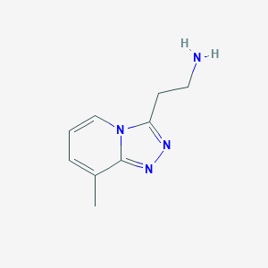 molecular formula C9H12N4 B2358961 2-{8-甲基-[1,2,4]三唑并[4,3-a]吡啶-3-基}乙胺 CAS No. 1216202-12-8