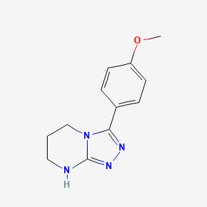 molecular formula C12H14N4O B2358963 3-(4-Methoxyphenyl)-5H,6H,7H,8H-[1,2,4]triazolo[4,3-a]pyrimidine CAS No. 863713-16-0