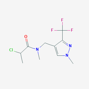 2-Chloro-N-methyl-N-[[1-methyl-3-(trifluoromethyl)pyrazol-4-yl]methyl]propanamide