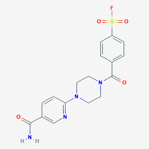 4-[4-(5-Carbamoylpyridin-2-yl)piperazine-1-carbonyl]benzenesulfonyl fluoride