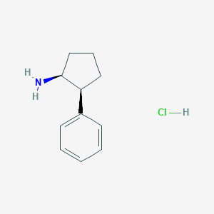 molecular formula C11H16ClN B2358975 (1S,2S)-2-Phenylcyclopentan-1-amine;hydrochloride CAS No. 102778-42-7