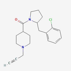 molecular formula C20H25ClN2O B2358983 4-{2-[(2-Chlorophenyl)methyl]pyrrolidine-1-carbonyl}-1-(prop-2-yn-1-yl)piperidine CAS No. 1252158-91-0