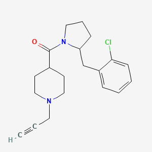 4-{2-[(2-Chlorophenyl)methyl]pyrrolidine-1-carbonyl}-1-(prop-2-yn-1-yl)piperidine