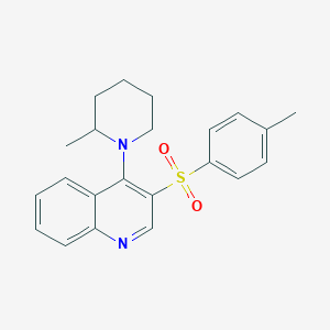 molecular formula C22H24N2O2S B2358992 4-(2-Methylpiperidin-1-yl)-3-tosylquinoline CAS No. 866871-35-4