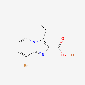 Lithium;8-bromo-3-ethylimidazo[1,2-a]pyridine-2-carboxylate