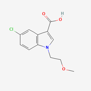 molecular formula C12H12ClNO3 B2358995 5-クロロ-1-(2-メトキシエチル)-1H-インドール-3-カルボン酸 CAS No. 1374407-91-6