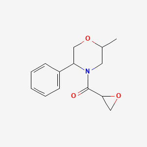 molecular formula C14H17NO3 B2359010 (2-Methyl-5-phenylmorpholin-4-yl)-(oxiran-2-yl)methanone CAS No. 2411260-69-8