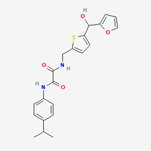 N1-((5-(furan-2-yl(hydroxy)methyl)thiophen-2-yl)methyl)-N2-(4-isopropylphenyl)oxalamide