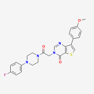 3-(2-(4-(4-fluorophenyl)piperazin-1-yl)-2-oxoethyl)-7-(4-methoxyphenyl)thieno[3,2-d]pyrimidin-4(3H)-one