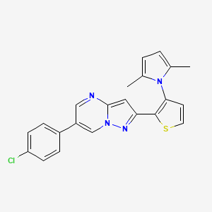 6-(4-chlorophenyl)-2-[3-(2,5-dimethyl-1H-pyrrol-1-yl)-2-thienyl]pyrazolo[1,5-a]pyrimidine