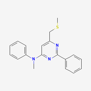 molecular formula C19H19N3S B2359037 N-甲基-6-((甲硫烷基)甲基)-N,2-二苯基-4-嘧啶胺 CAS No. 478031-64-0