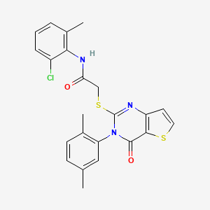 N-(2-chloro-6-methylphenyl)-2-{[3-(2,5-dimethylphenyl)-4-oxo-3,4-dihydrothieno[3,2-d]pyrimidin-2-yl]sulfanyl}acetamide