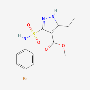 methyl 5-(N-(4-bromophenyl)sulfamoyl)-3-ethyl-1H-pyrazole-4-carboxylate