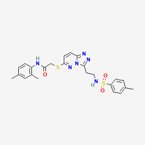 N-(2,4-dimethylphenyl)-2-((3-(2-(4-methylphenylsulfonamido)ethyl)-[1,2,4]triazolo[4,3-b]pyridazin-6-yl)thio)acetamide