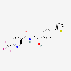 N-[2-Hydroxy-2-(4-thiophen-2-ylphenyl)ethyl]-6-(trifluoromethyl)pyridine-3-carboxamide