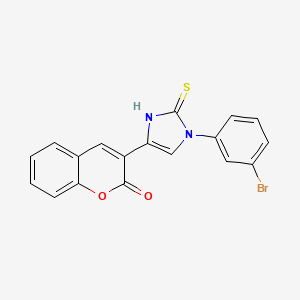 3-[3-(3-bromophenyl)-2-sulfanylidene-1H-imidazol-5-yl]chromen-2-one