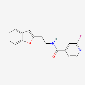 molecular formula C16H13FN2O2 B2359089 N-[2-(1-benzofuran-2-yl)ethyl]-2-fluoropyridine-4-carboxamide CAS No. 1795477-19-8