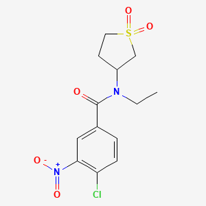4-chloro-N-(1,1-dioxidotetrahydrothiophen-3-yl)-N-ethyl-3-nitrobenzamide