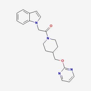 2-Indol-1-yl-1-[4-(pyrimidin-2-yloxymethyl)piperidin-1-yl]ethanone