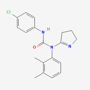molecular formula C19H20ClN3O B2359105 3-(4-chlorophenyl)-1-(3,4-dihydro-2H-pyrrol-5-yl)-1-(2,3-dimethylphenyl)urea CAS No. 919975-38-5