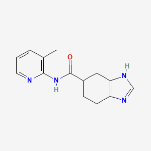 molecular formula C14H16N4O B2359109 N-(3-甲基吡啶-2-基)-4,5,6,7-四氢-1H-苯并[d]咪唑-5-甲酰胺 CAS No. 2034484-06-3