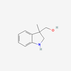 molecular formula C10H13NO B2359120 1H-吲哚-3-甲醇，2,3-二氢-3-甲基- CAS No. 1067891-36-4