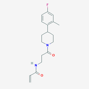 N-[3-[4-(4-Fluoro-2-methylphenyl)piperidin-1-yl]-3-oxopropyl]prop-2-enamide
