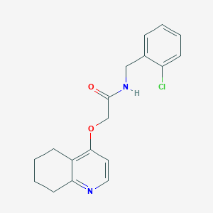 molecular formula C18H19ClN2O2 B2359124 N-(2-chlorobenzyl)-2-((5,6,7,8-tetrahydroquinolin-4-yl)oxy)acetamide CAS No. 1788681-52-6