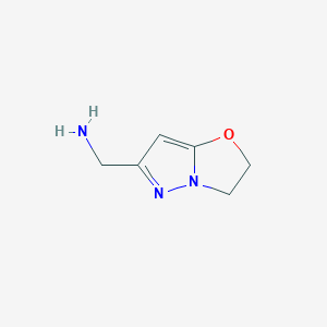 molecular formula C6H9N3O B2359131 2,3-Dihydropyrazolo[5,1-b][1,3]oxazol-6-ylmethanamine CAS No. 1541853-83-1