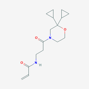N-[3-(2,2-Dicyclopropylmorpholin-4-yl)-3-oxopropyl]prop-2-enamide
