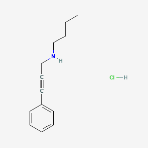 molecular formula C13H18ClN B2359139 N-Butyl-3-phenyl-2-propyn-1-amine hydrochloride CAS No. 1048947-48-3; 445255-32-3