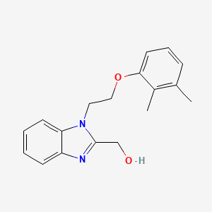 molecular formula C18H20N2O2 B2359150 {1-[2-(2,3-Dimethylphenoxy)ethyl]benzimidazol-2-yl}methan-1-ol CAS No. 853752-61-1
