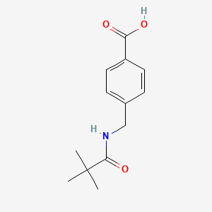 molecular formula C13H17NO3 B2359152 4-[(2,2-Dimethylpropanamido)methyl]benzoic acid CAS No. 1016734-17-0