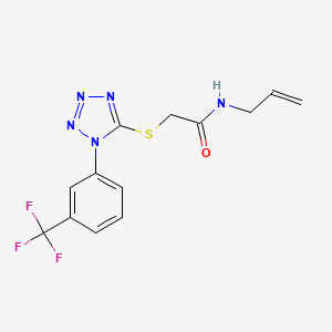 N-prop-2-enyl-2-[1-[3-(trifluoromethyl)phenyl]tetrazol-5-yl]sulfanylacetamide