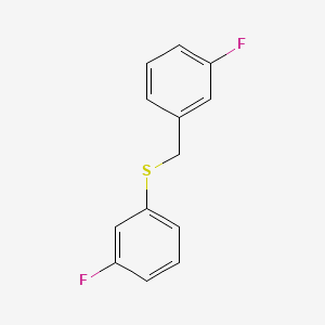 molecular formula C13H10F2S B2359165 1-Fluoro-3-[(3-fluorophenyl)sulfanylmethyl]benzene CAS No. 1443340-81-5