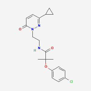 2-(4-chlorophenoxy)-N-(2-(3-cyclopropyl-6-oxopyridazin-1(6H)-yl)ethyl)-2-methylpropanamide