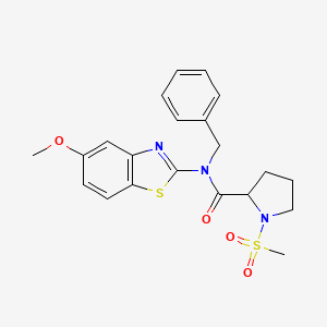 N-benzyl-N-(5-methoxybenzo[d]thiazol-2-yl)-1-(methylsulfonyl)pyrrolidine-2-carboxamide