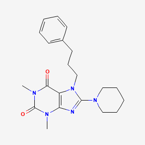 1,3-dimethyl-7-(3-phenylpropyl)-8-(piperidin-1-yl)-1H-purine-2,6(3H,7H)-dione
