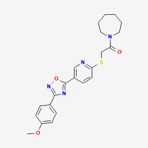 1-(Azepan-1-yl)-2-((5-(3-(4-methoxyphenyl)-1,2,4-oxadiazol-5-yl)pyridin-2-yl)thio)ethanone