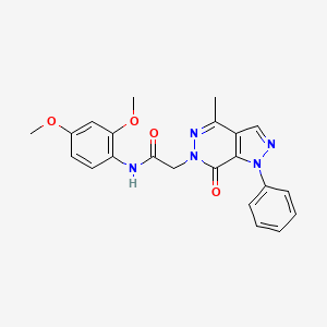 molecular formula C22H21N5O4 B2359187 N-(2,4-dimethoxyphenyl)-2-(4-methyl-7-oxo-1-phenyl-1H-pyrazolo[3,4-d]pyridazin-6(7H)-yl)acetamide CAS No. 941884-11-3