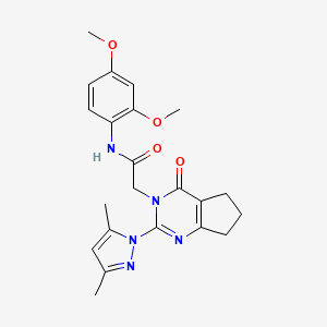 N-(2,4-dimethoxyphenyl)-2-(2-(3,5-dimethyl-1H-pyrazol-1-yl)-4-oxo-4,5,6,7-tetrahydro-3H-cyclopenta[d]pyrimidin-3-yl)acetamide