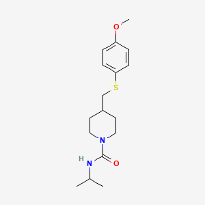 N-isopropyl-4-(((4-methoxyphenyl)thio)methyl)piperidine-1-carboxamide