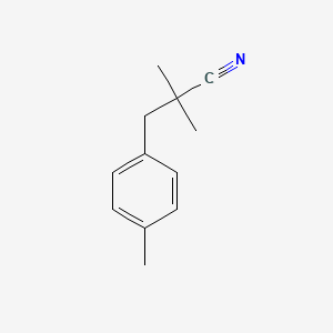 molecular formula C12H15N B2359201 2,2-Dimethyl-3-(4-methylphenyl)propanenitrile CAS No. 1228309-86-1