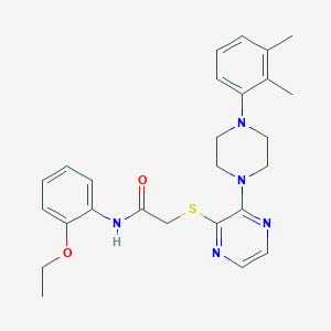 2-({3-[4-(2,3-dimethylphenyl)piperazin-1-yl]pyrazin-2-yl}sulfanyl)-N-(2-ethoxyphenyl)acetamide