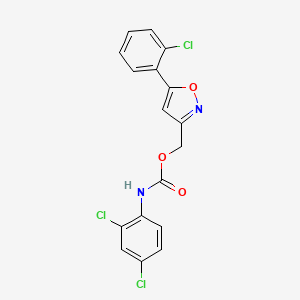 [5-(2-chlorophenyl)-1,2-oxazol-3-yl]methyl N-(2,4-dichlorophenyl)carbamate