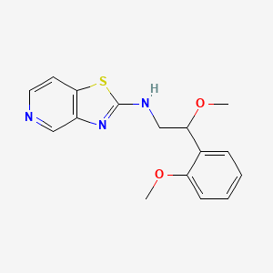 molecular formula C16H17N3O2S B2359218 N-[2-Methoxy-2-(2-methoxyphenyl)ethyl]-[1,3]thiazolo[4,5-c]pyridin-2-amine CAS No. 2380067-42-3