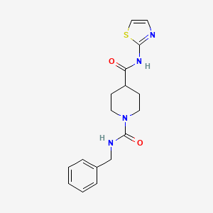 molecular formula C17H20N4O2S B2359242 N1-benzyl-N4-(thiazol-2-yl)piperidine-1,4-dicarboxamide CAS No. 1235663-78-1